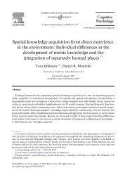 Spatial knowledge acquisition from direct experience in the ...