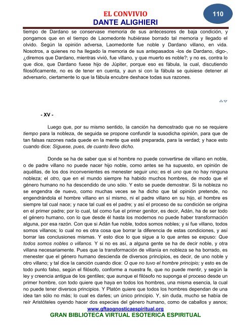 el convivio dante alighieri - Gran Fratervidad Tao Gnóstica Espiritual