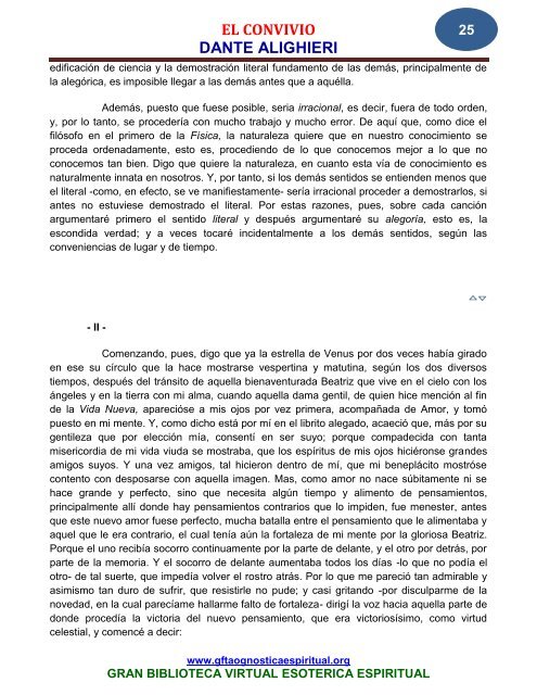 el convivio dante alighieri - Gran Fratervidad Tao Gnóstica Espiritual