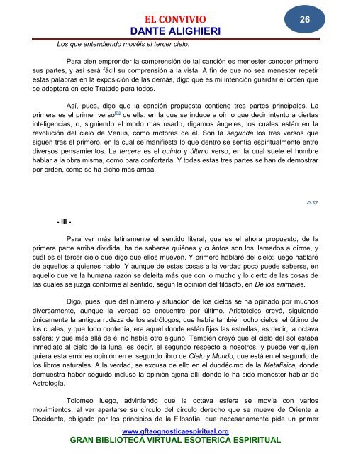 el convivio dante alighieri - Gran Fratervidad Tao Gnóstica Espiritual