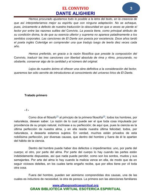 el convivio dante alighieri - Gran Fratervidad Tao Gnóstica Espiritual