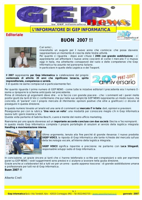 GEP NEWS GEN 2007 - GEP Informatica Srl