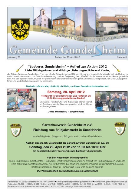 Mitteilungsblatt 08/2012 - Gemeinde Gundelsheim