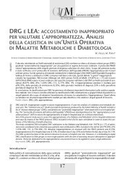 drg e lea - Giornale Italiano di Diabetologia e metabolismo