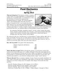 Fluid Mechanics - SUNY Geneseo