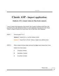 Classic ASP - Import application: - GetACoder