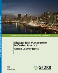 Disaster Risk Management in Central America: GFDRR Country Notes