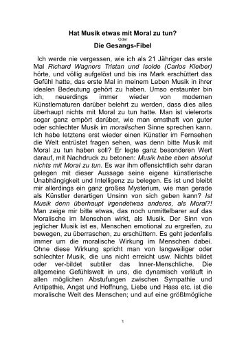 Hat Musik etwas mit Moral zu tun? oder Die ... - Geisteskind.de