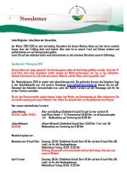 Newsletter 1/13 - Golfclub Kaiserhöhe