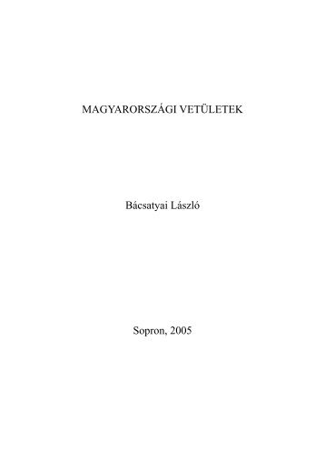 Bácsatyai László: Magyarországi vetületek - NymE GEO portál