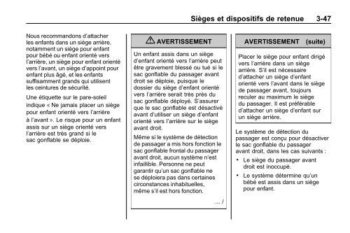 avertissement - GM Canada