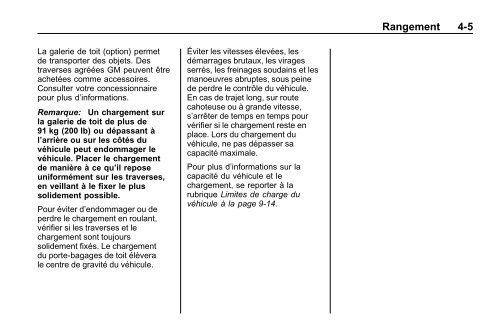 avertissement - GM Canada