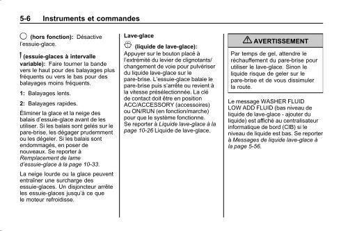 avertissement - GM Canada