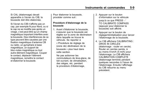 avertissement - GM Canada