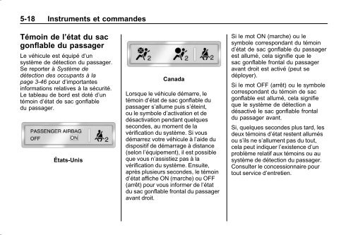 avertissement - GM Canada