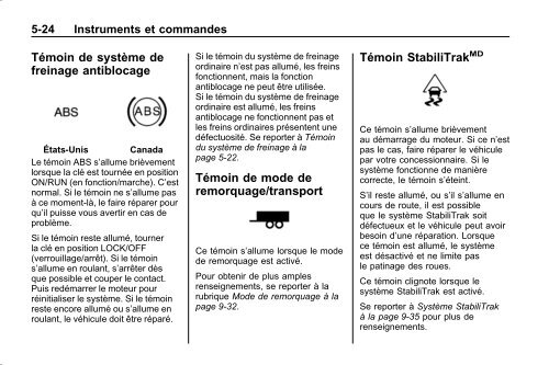 avertissement - GM Canada