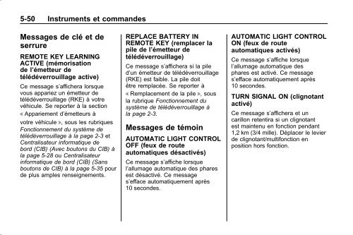 avertissement - GM Canada