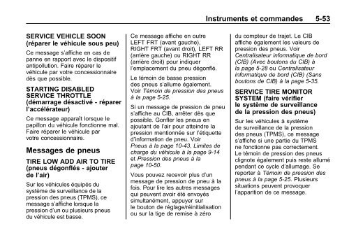 avertissement - GM Canada