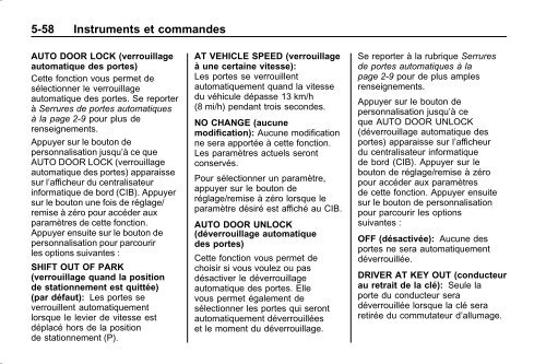 avertissement - GM Canada