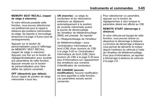 avertissement - GM Canada