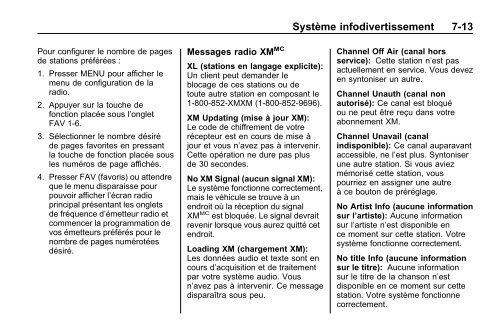 avertissement - GM Canada