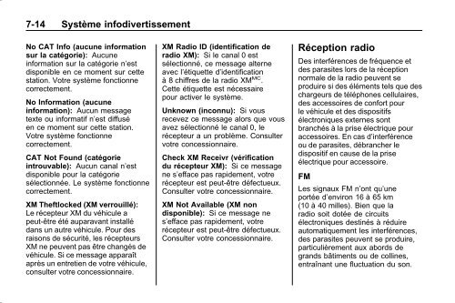 avertissement - GM Canada