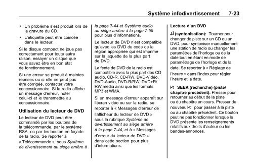 avertissement - GM Canada