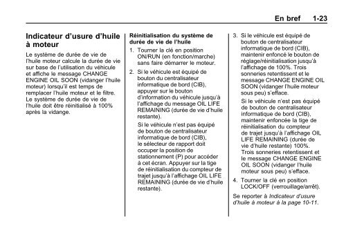 avertissement - GM Canada