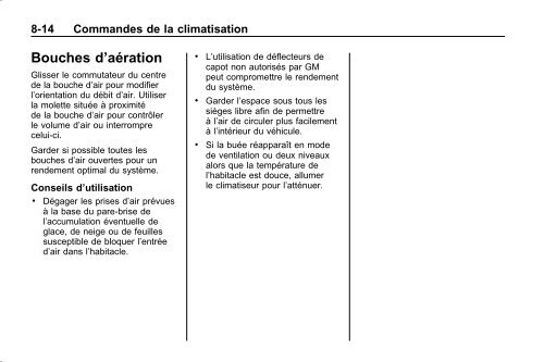 avertissement - GM Canada