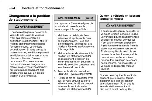 avertissement - GM Canada