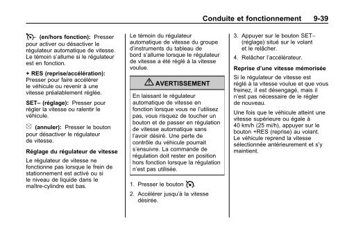 avertissement - GM Canada