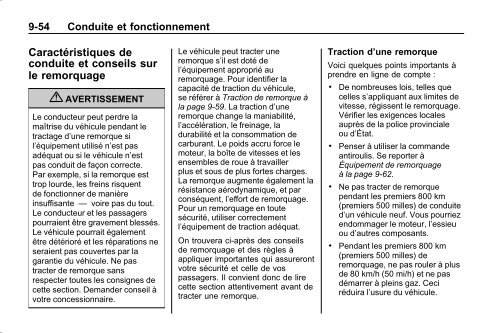 avertissement - GM Canada