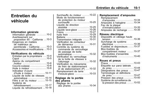 avertissement - GM Canada