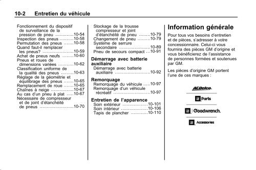 avertissement - GM Canada