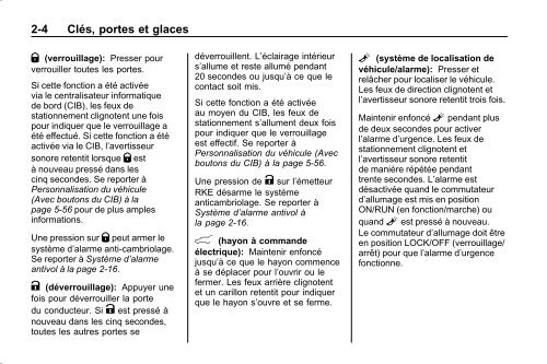 avertissement - GM Canada