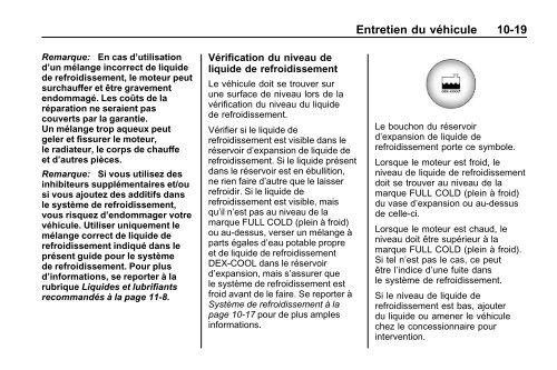 avertissement - GM Canada