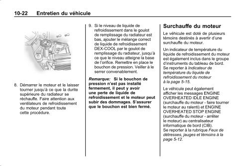 avertissement - GM Canada