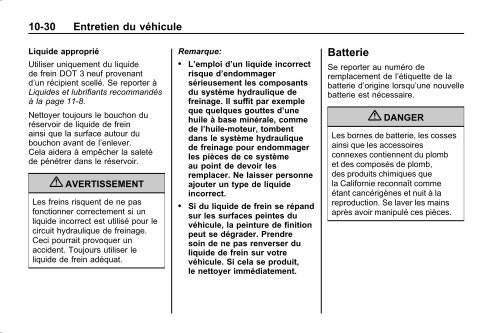 avertissement - GM Canada