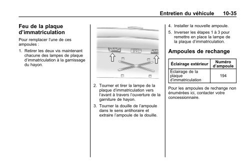 avertissement - GM Canada