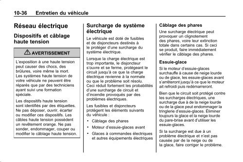 avertissement - GM Canada