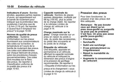 avertissement - GM Canada