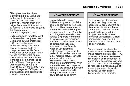 avertissement - GM Canada