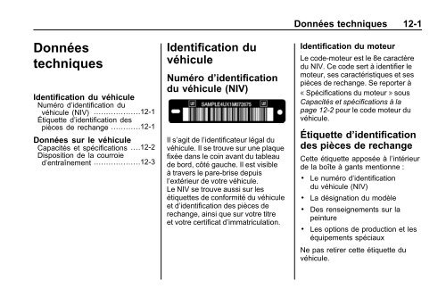 avertissement - GM Canada