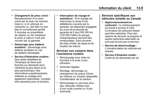 avertissement - GM Canada