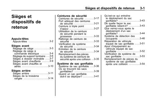 avertissement - GM Canada