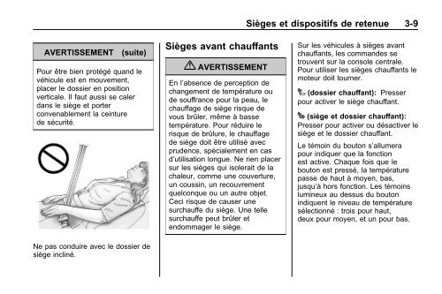 avertissement - GM Canada