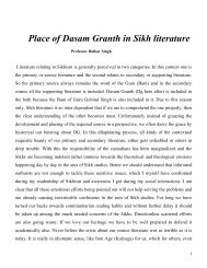 Place of Dasam Granth in Sikh literature - Global Sikh Studies