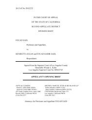 Said v. Jegan Appellant's Opening Brief - Greines, Martin, Stein ...