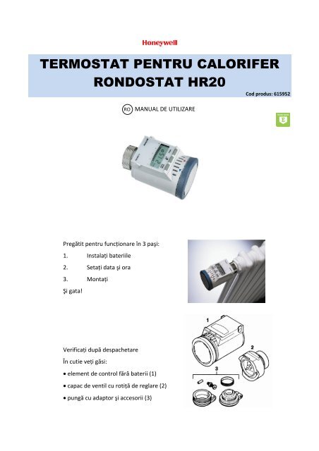 termostat pentru calorifer rondostat hr20 - German Electronics