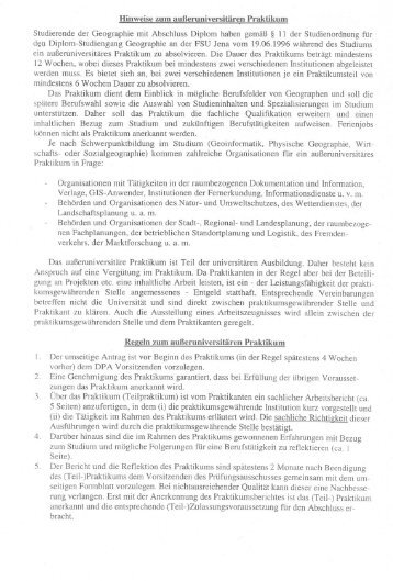 Hinweise zum außeruniversitären Praktikum Studierende der ...